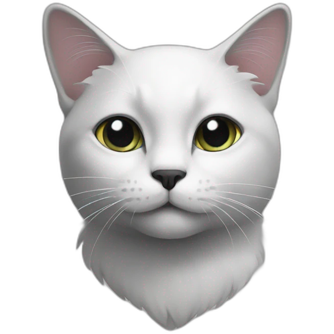 Cat black and white emoji