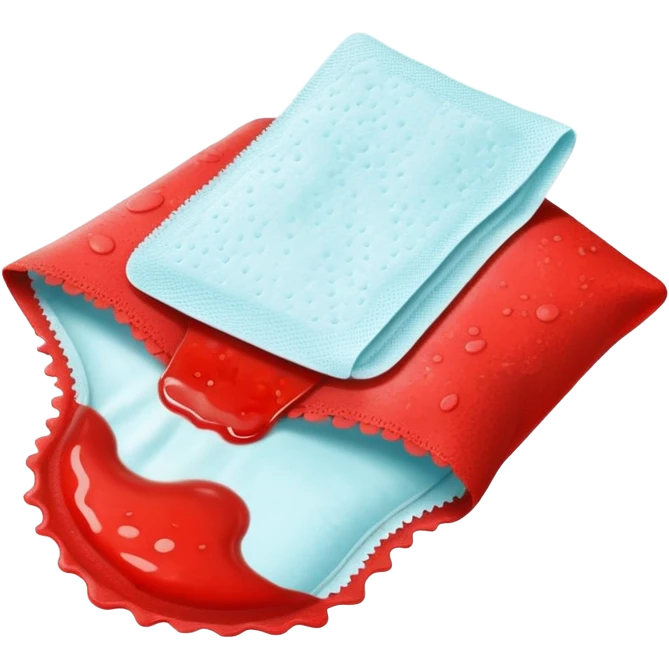 A bloody pad emoji