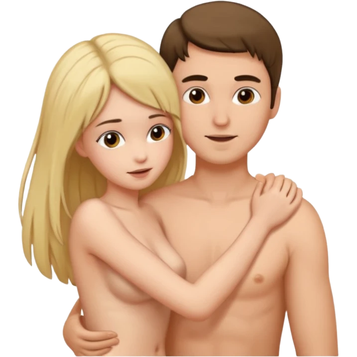 men and girl having sex . she is naked boobs. she is having sex. a men holding her hair emoji