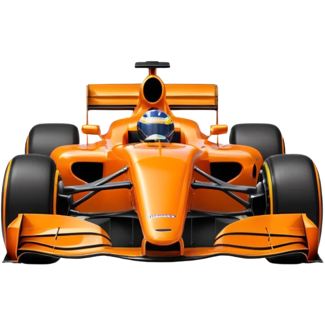 orange mclaren formula 1 car  emoji