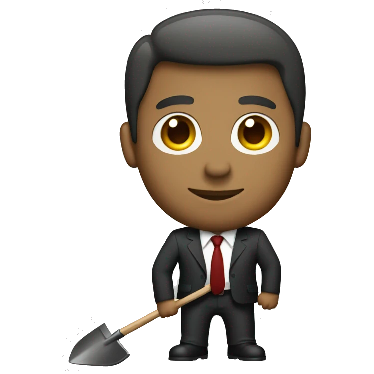 Man in suit with spade emoji