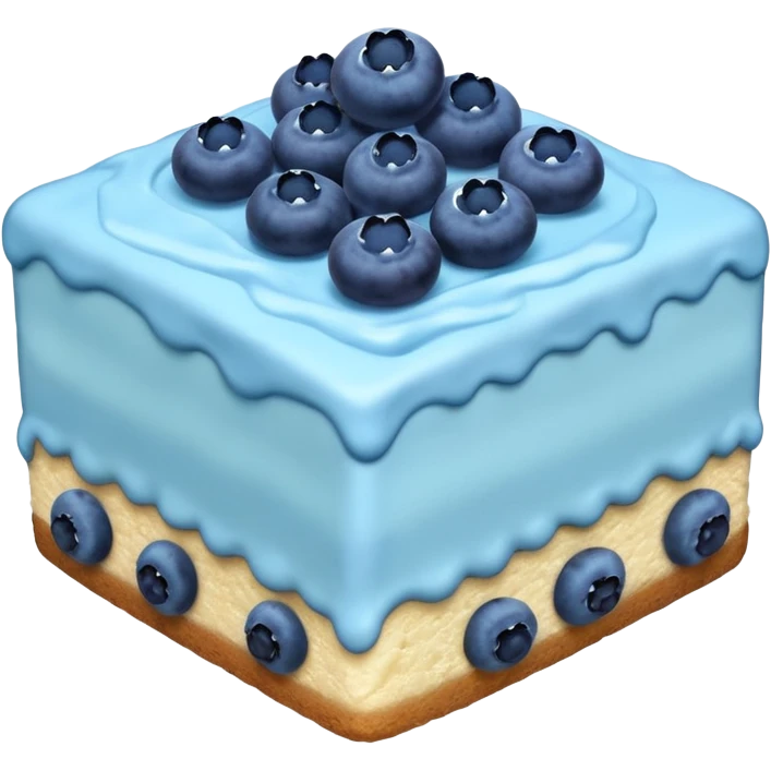 one piece with blue cream on top and blueberries emoji