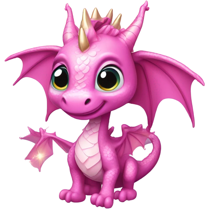 Pink princess dragon emoji