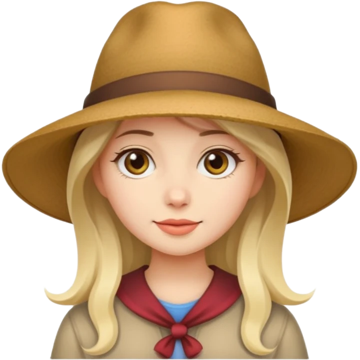 Wide Brim Hat Girl emoji