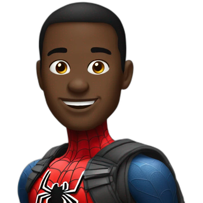 Noob Spiderman black man emoji