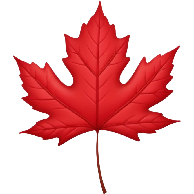 feuille d'érable, style Kawaii emoji