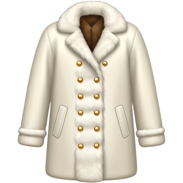 A luxurious fur white coat emoji