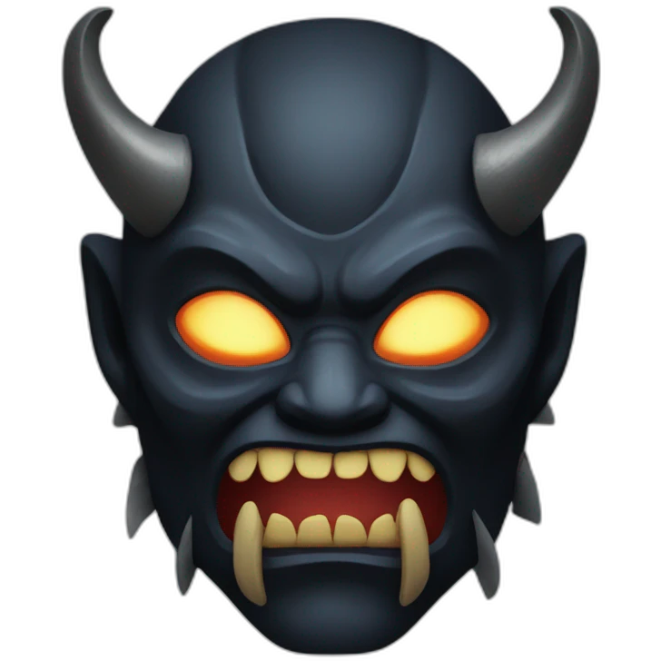 dark oni mask emoji
