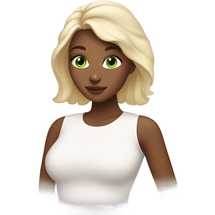 skin care girl green eyes emoji
