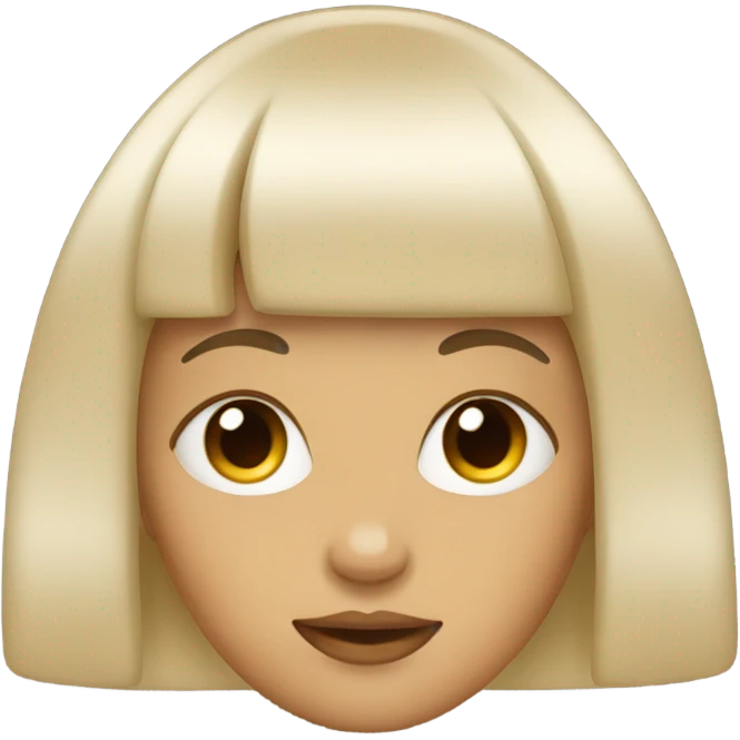 Girl with thick bangs emoji