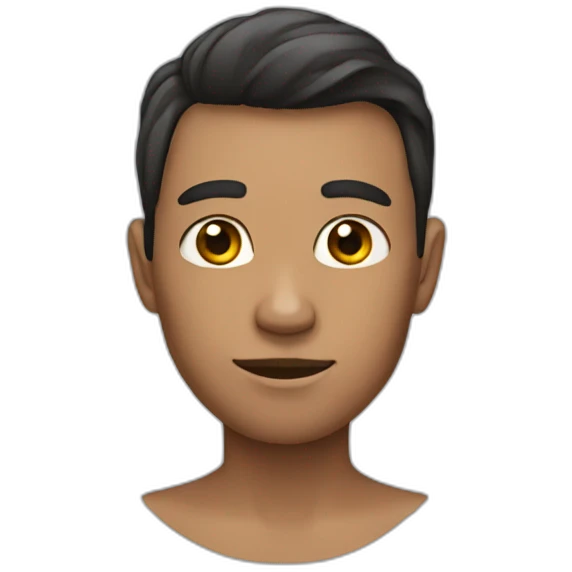 human with only skin emoji
