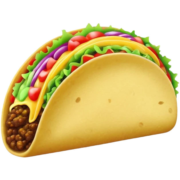 Taco with rainbow inside emoji