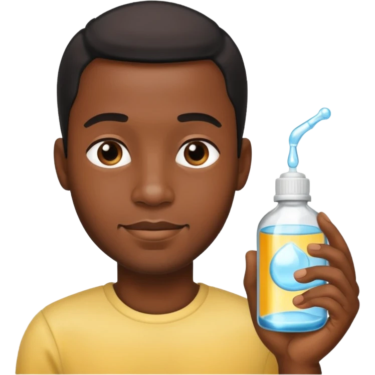A black man with baby oil emoji