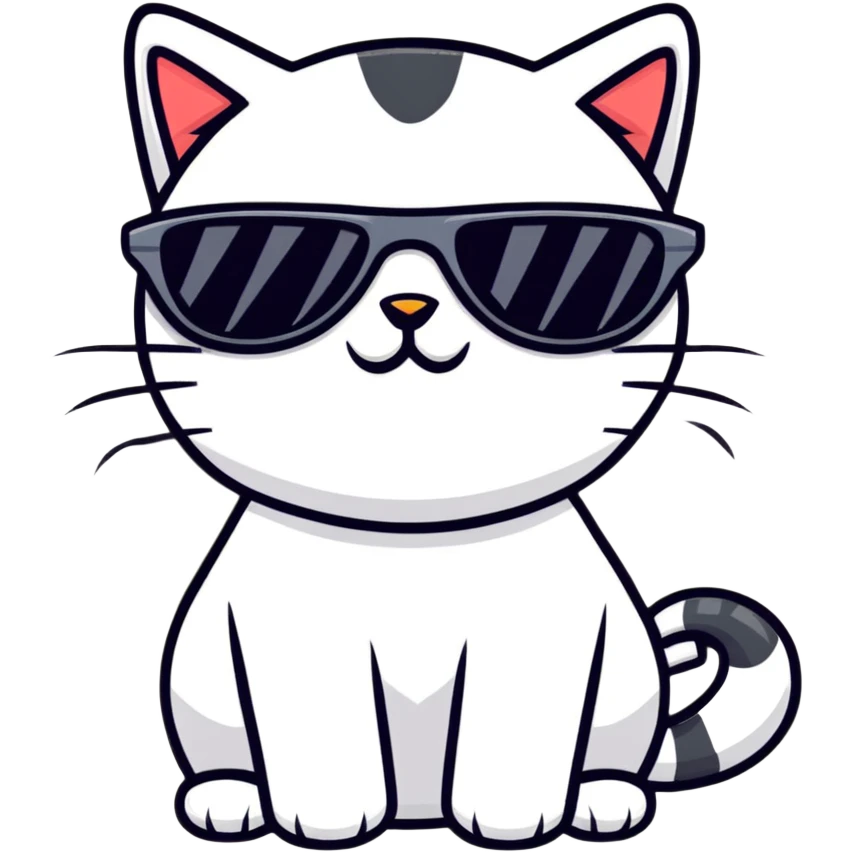 Cat with sunglasses emoji