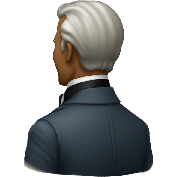 19th century man back turned emoji