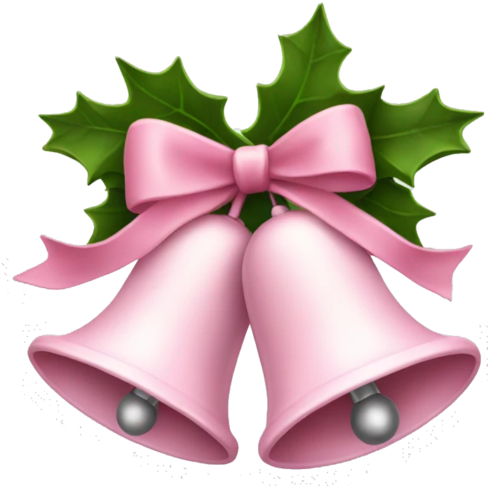 Light pink Christmas bells emoji