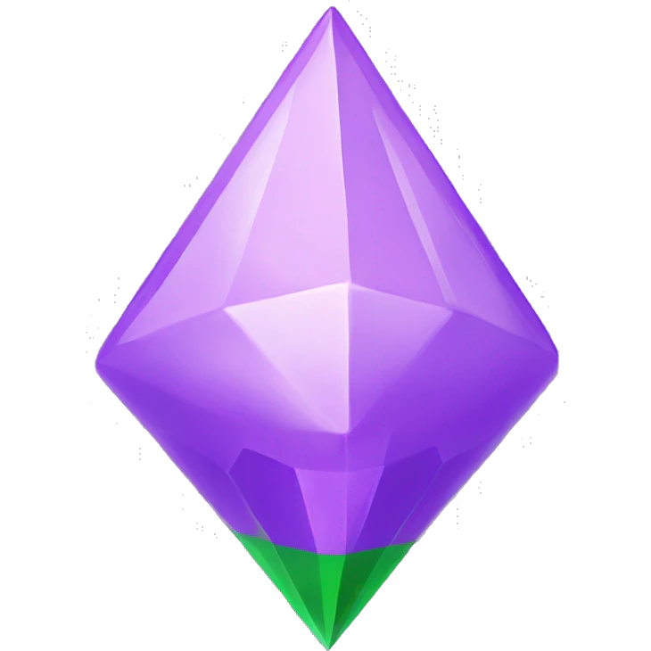 The Sims 4 plumbob light purple emoji