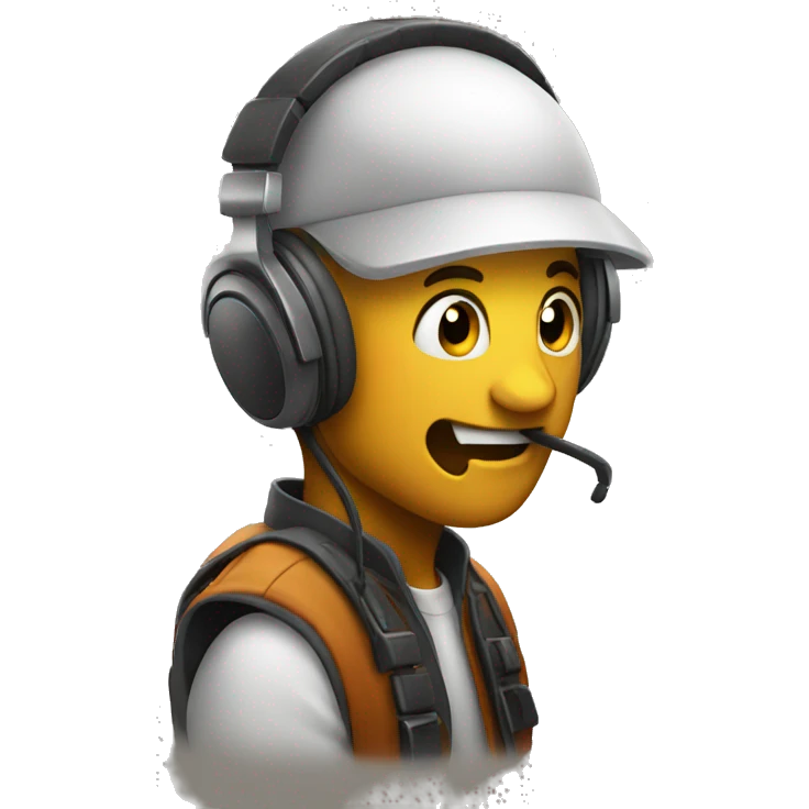 Emoji avec un casque de musique emoji