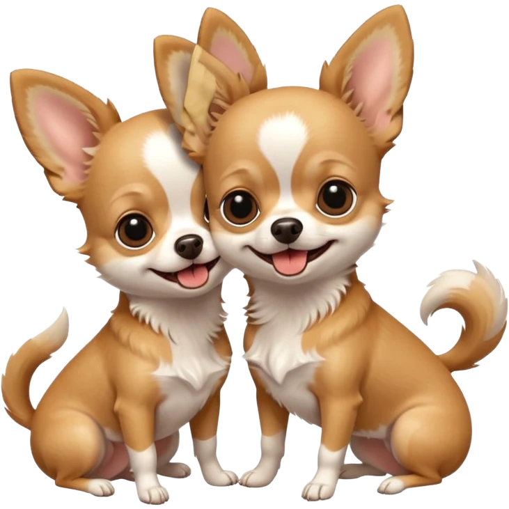 chihuahua dogs playing emoji