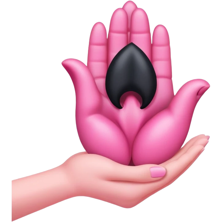 Black hand in vagina emoji