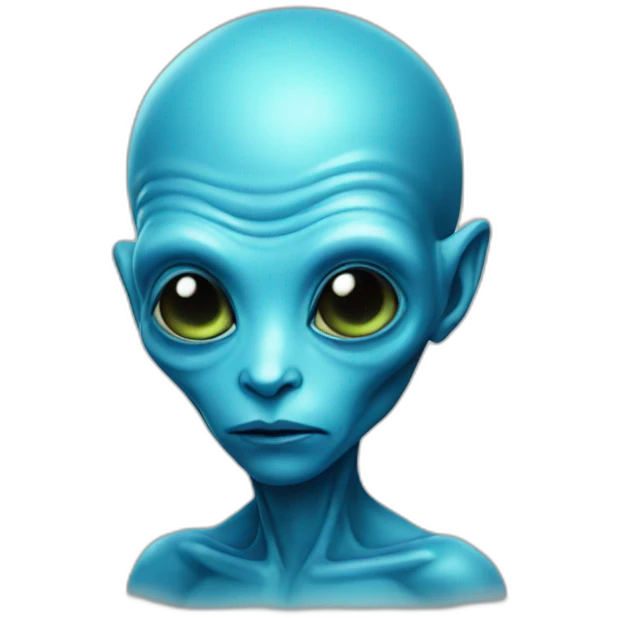 Blue alien emoji
