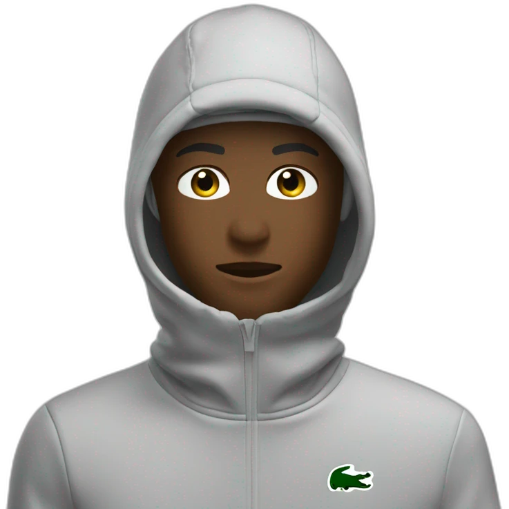 Black boy lacoste balaclava with lacoste emoji