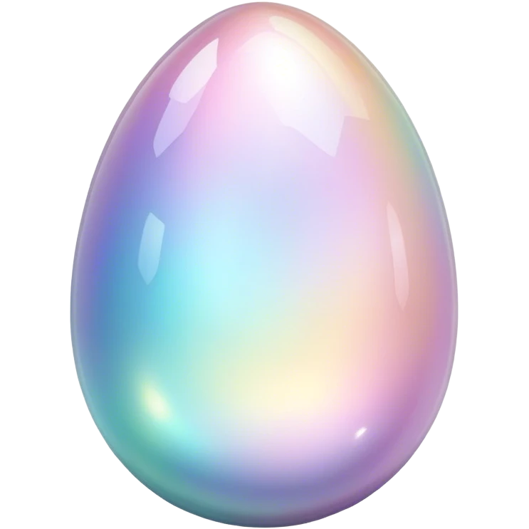 Sparkly glossy glittery Pastel iridescent glass crystal egg emoji