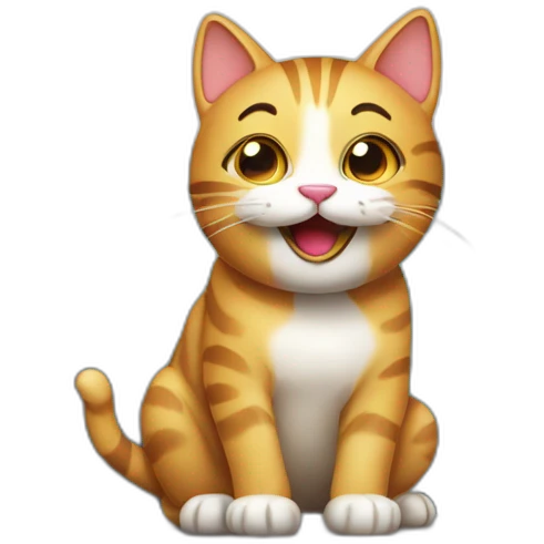 happy cat in laptop emoji
