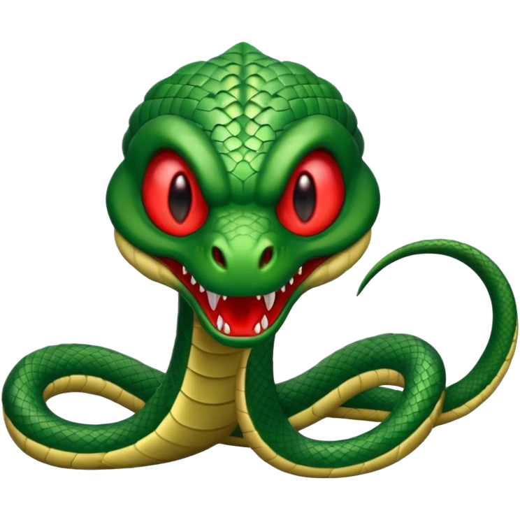 Evil alien snake with wings emoji