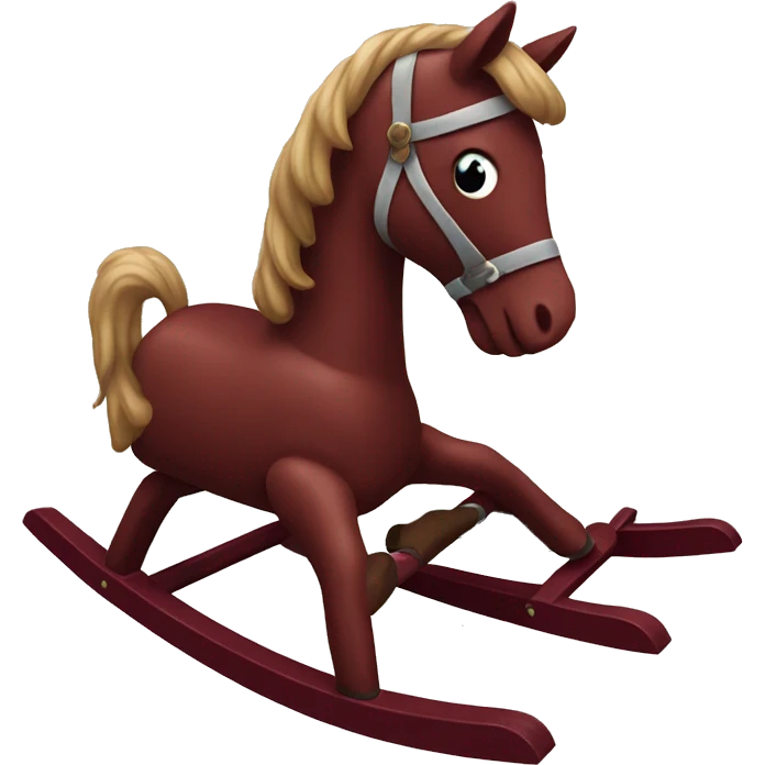 burgundy rocking horse emoji
