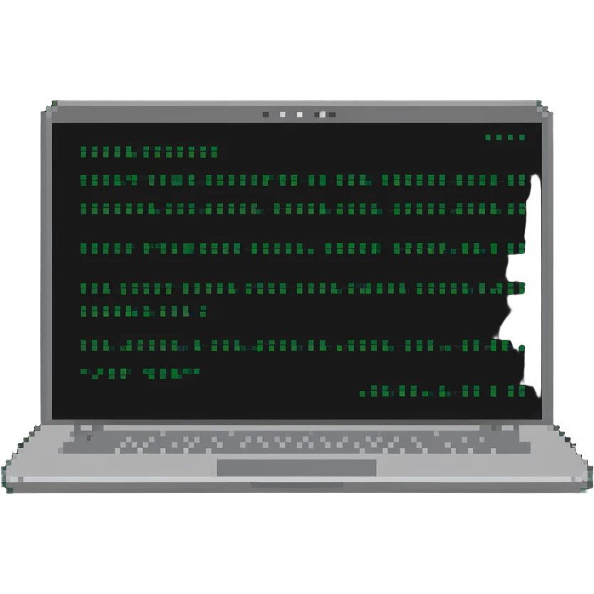 laptop with code on screen emoji