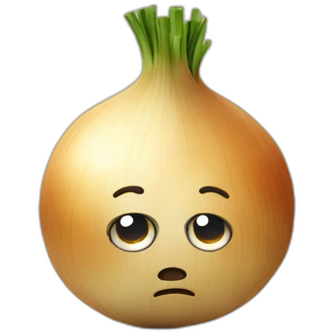a sad onion emoji