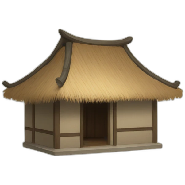 a Chinese-style hut with a thatched roof emoji