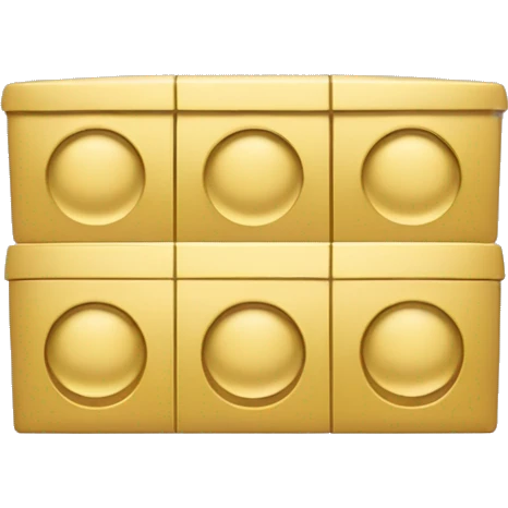 A yellow box with 4 circles that overlap, only on the top that is gold ( the circles) and on the side write also in gold “ Kendra Scott” in a font that is typography  emoji