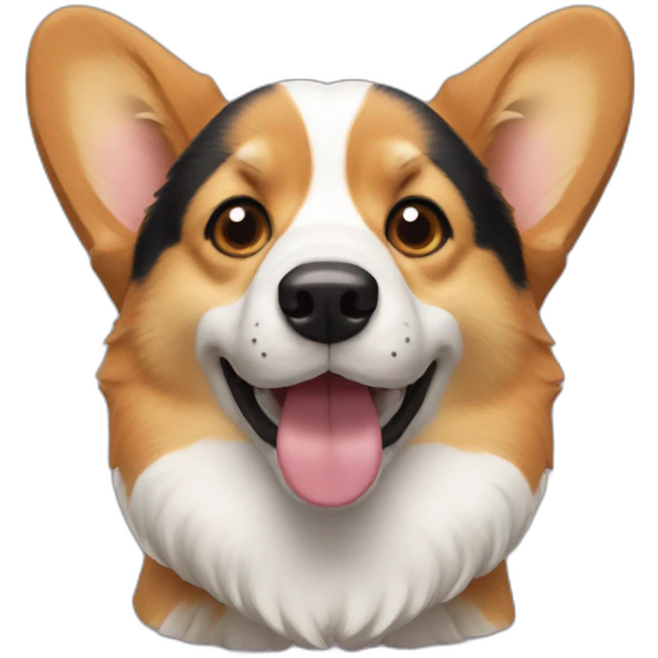 Corgi dog with beard  emoji