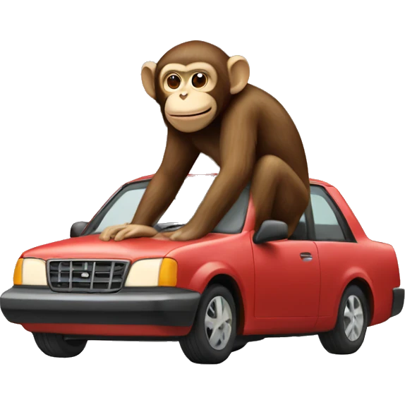 monkey car  emoji