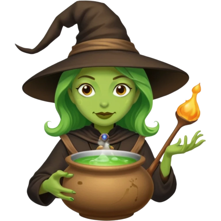green witch cooking potion emoji