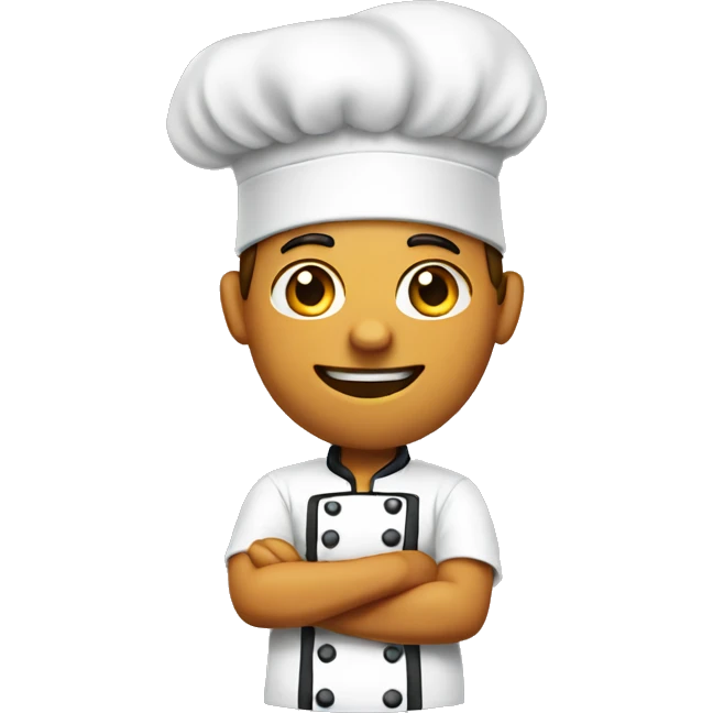 a chef wearing apron emoji