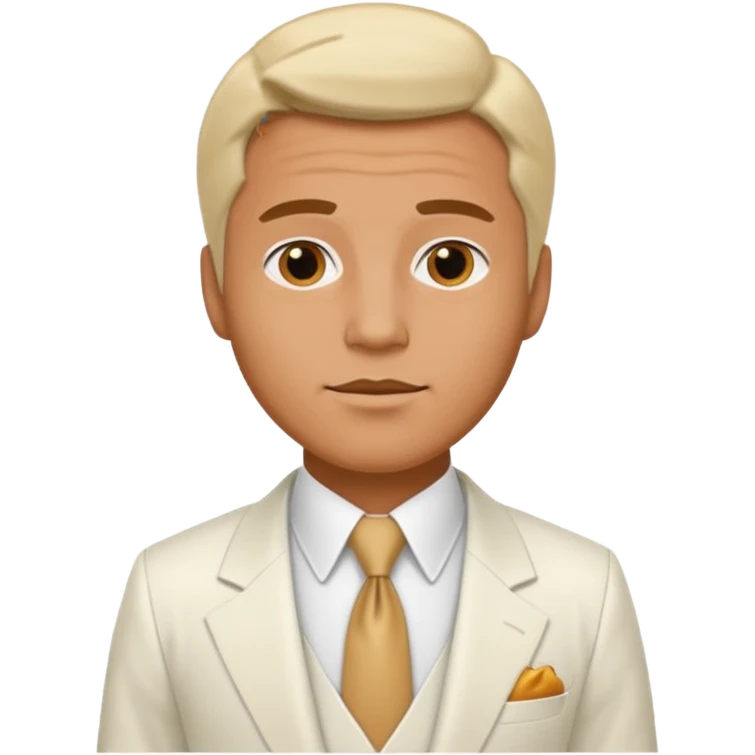 victoria man in 1980's, white suit emoji