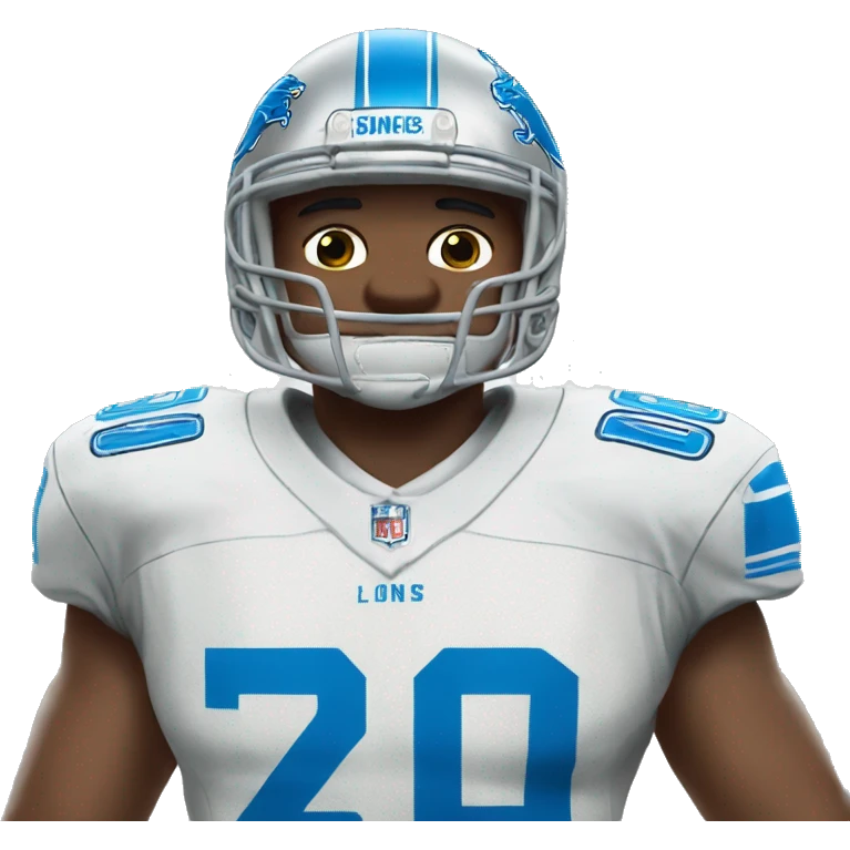 Detroit lions white jersey  emoji