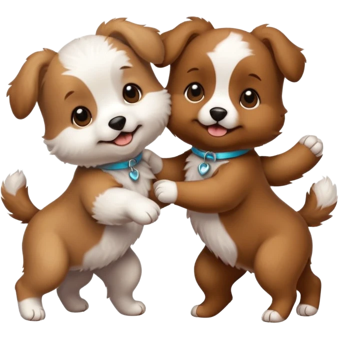 Two dancing puppies emoji