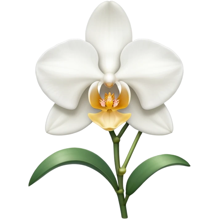 White colour orchid emoji emoji