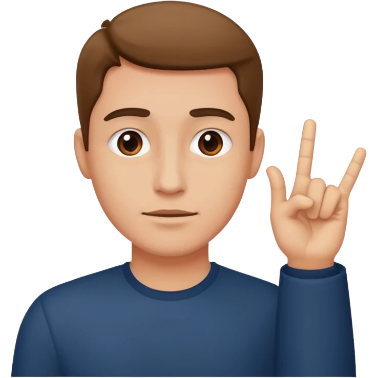 a man making the gesture of not seeing emoji