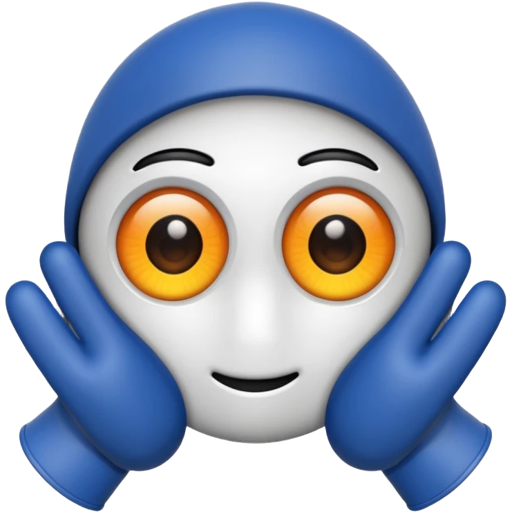 Mono tapando se los ojos con guantes emoji