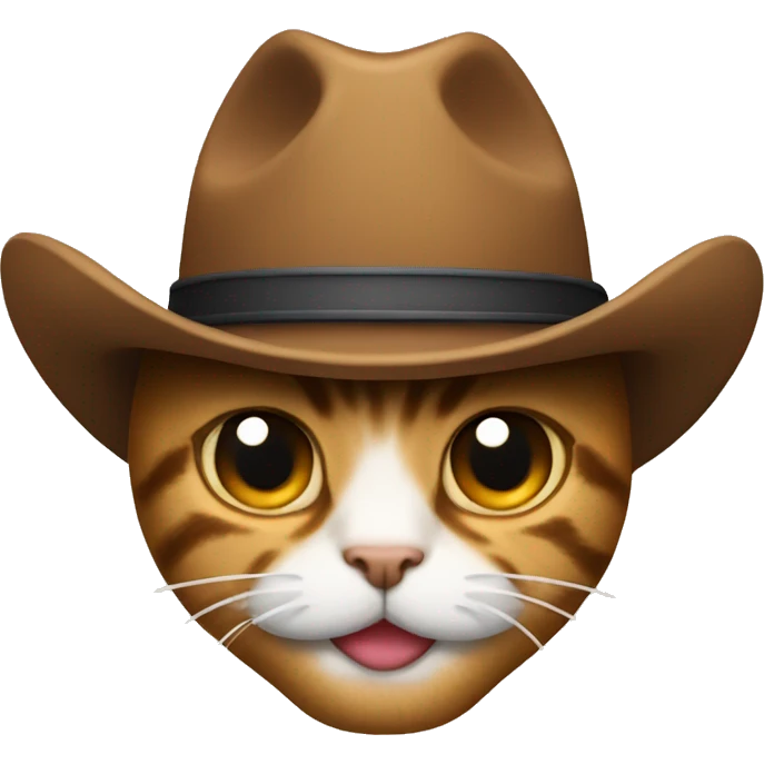 Cowboy hat emoji but with a cat face emoji