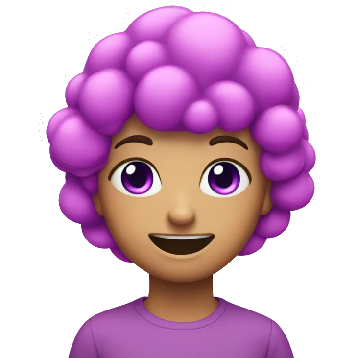 Pink and purple bubbles emoji