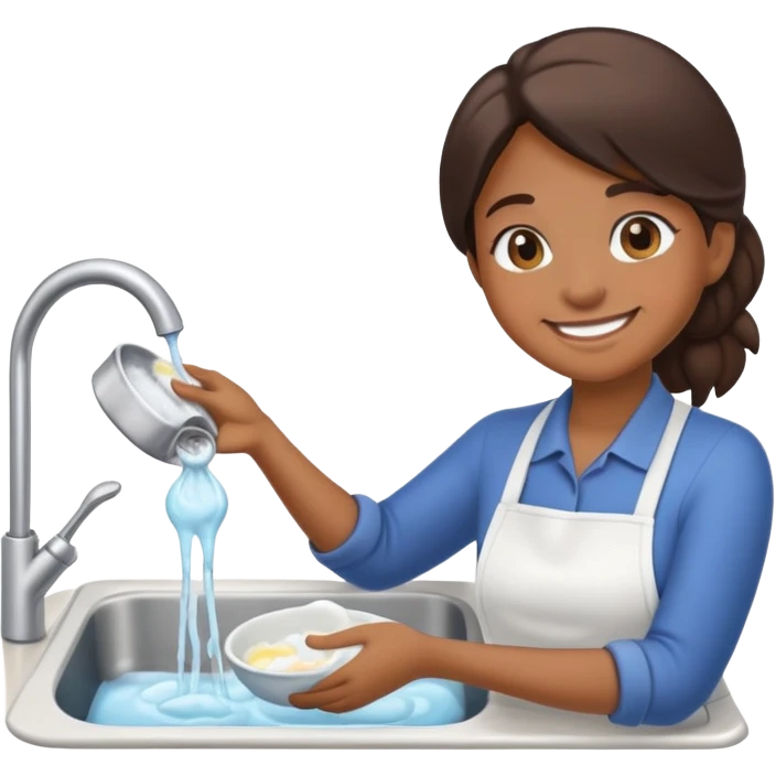 Make an emoji of Amanda hansimikali doing the dishes emoji