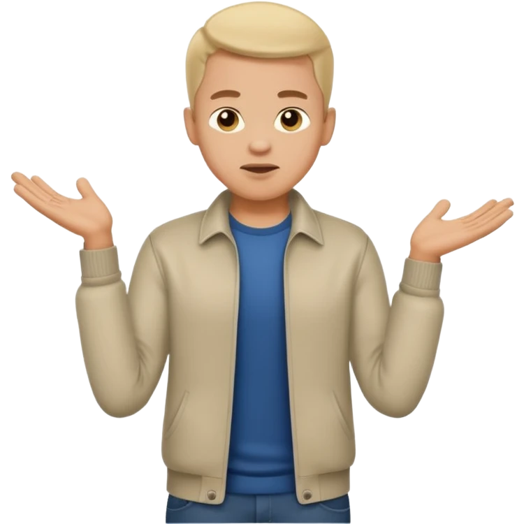 cool men person shrug pose emoji