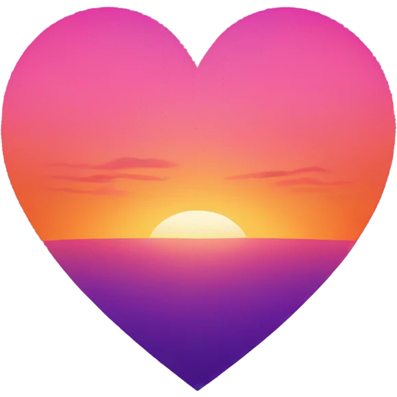 Heart that is the color of sunsets  emoji