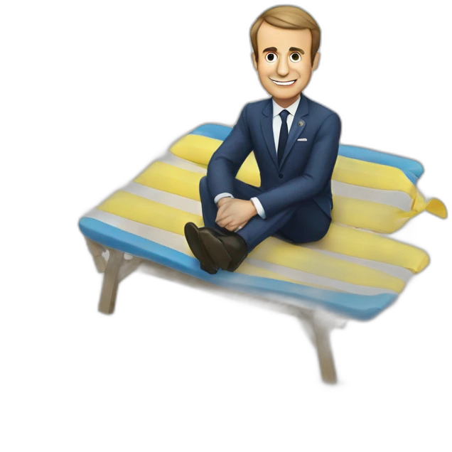 Macron à la plage emoji